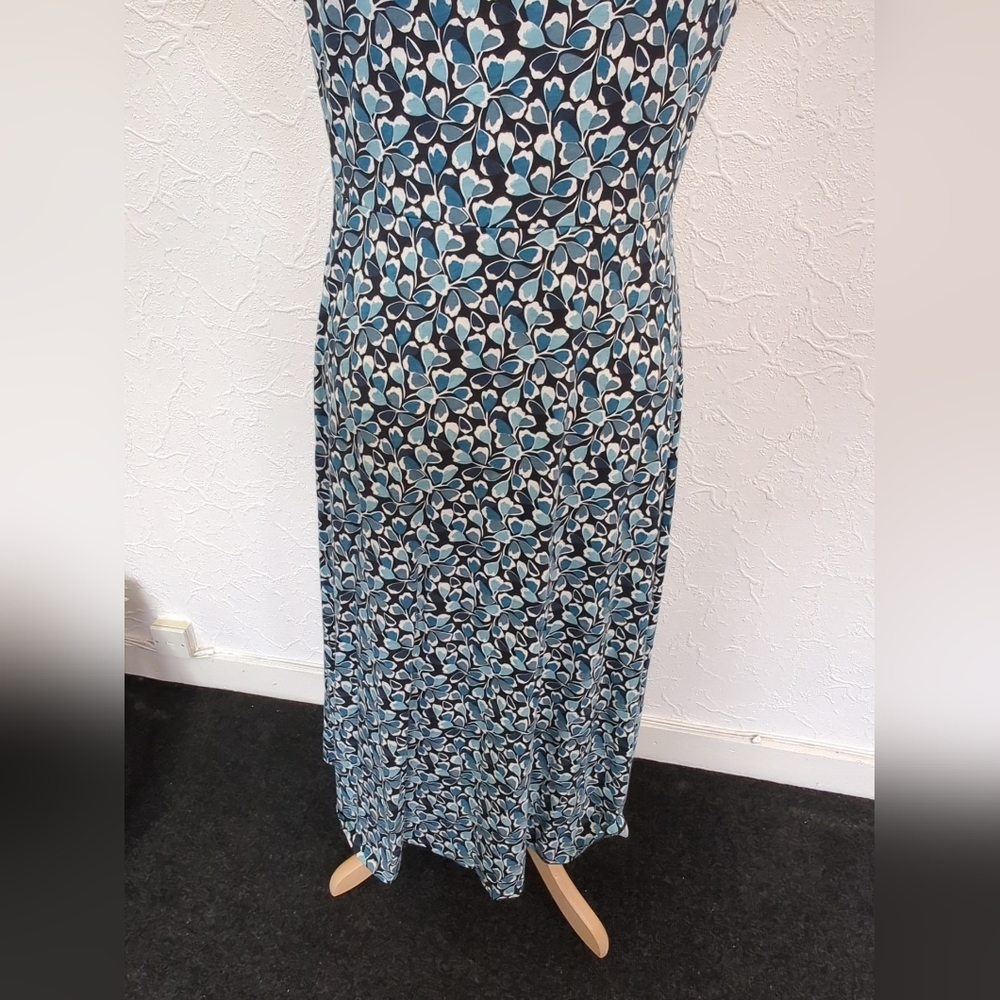 SEASALT Wild Bouquet Dress TEAL FLORAL Fit & Flare Size 12 (RRP £69.95 - Picture 6 of 8